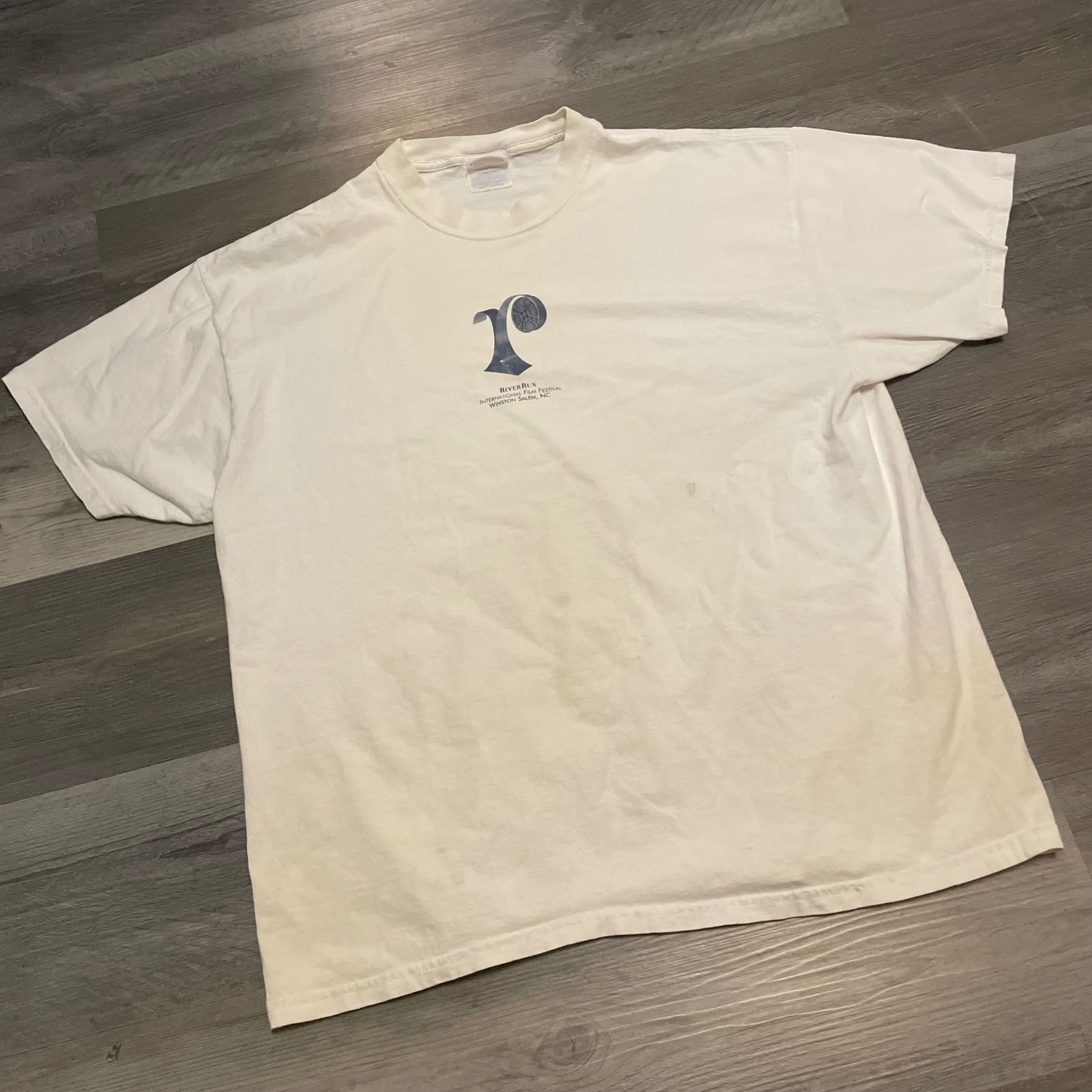 Vintage Hanes Riverrun International Film Festival TShirt Mens Xl White 80s